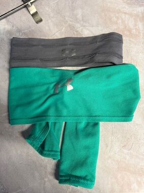 Under Armour Teal & Gray Performance Headbands